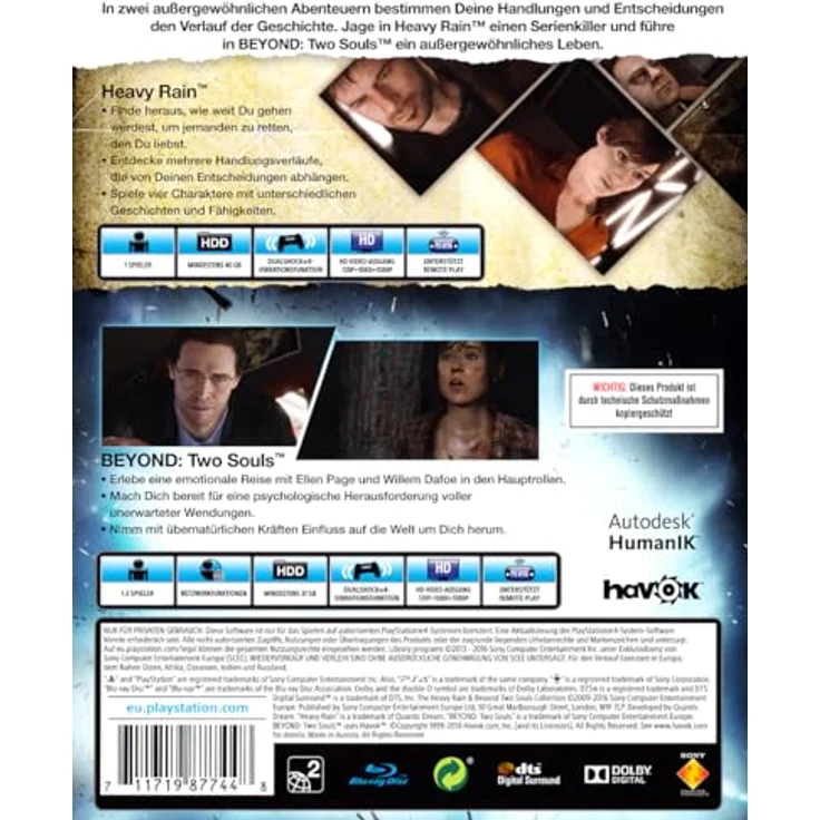 Heavy Rain & Beyond: Two Souls Collection (PS4) - Preisvergleich – Bild 3