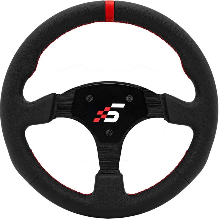 Simagic P-330R Lenkradkranz - Leder, 330mm - Racing-Simulatoren, CNC-gefrästes Aluminium, schwarz