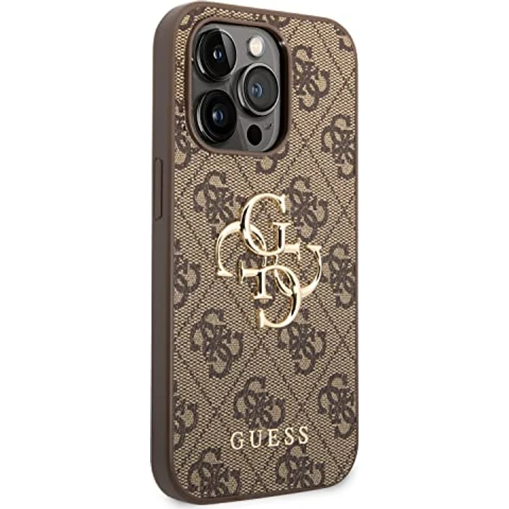 CG MOBILE Guess Handyhülle – iPhone 15 Pro Max Handyhülle in Braun 4G Big Metal Logo Logo Anti-Kratzer, langlebig, Hartschale mit zugänglichen Anschlüssen – Bild 4