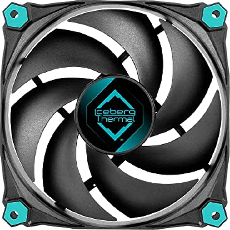 Iceberg Thermal IceGALE Silent 120mm Gehäuselüfter optimierter Airflow 3er-Pack, Schwarz - Preisvergleich – Bild 2