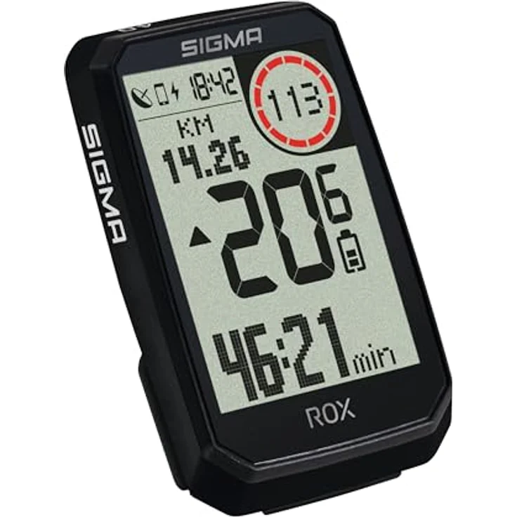 SIGMA ROX 4.0 Endurance Black, kabelloser GPS Fahrradcomputer mit 41 h Akkulaufzeit, E-Bike Kompatibilität, Geschwindigkeits-, Herz- und Trittfrequenzsensoren, OVERCLAMP Butler – Bild 1