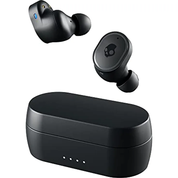 SKULLCANDY Kabellose Sesh ANC-Ohrhörer mit Noise Cancelling und Tile Finding Tech / 32-Stunden-Akku/Verwendung mit iPhone und Android/mit Mikrofon / IP55 wasserfest/Bluetooth-Ohrhörer – Schwarz