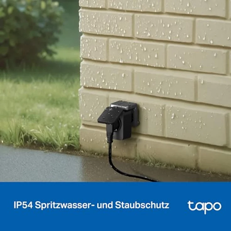 Tapo P410M WLAN Outdoor Steckdose, Smart Home Plug mit Stromzähler, IP54, 3680W/16A, kompatibel mit Alexa, Google Assistant, Siri, SmartThings & Matter – Bild 4