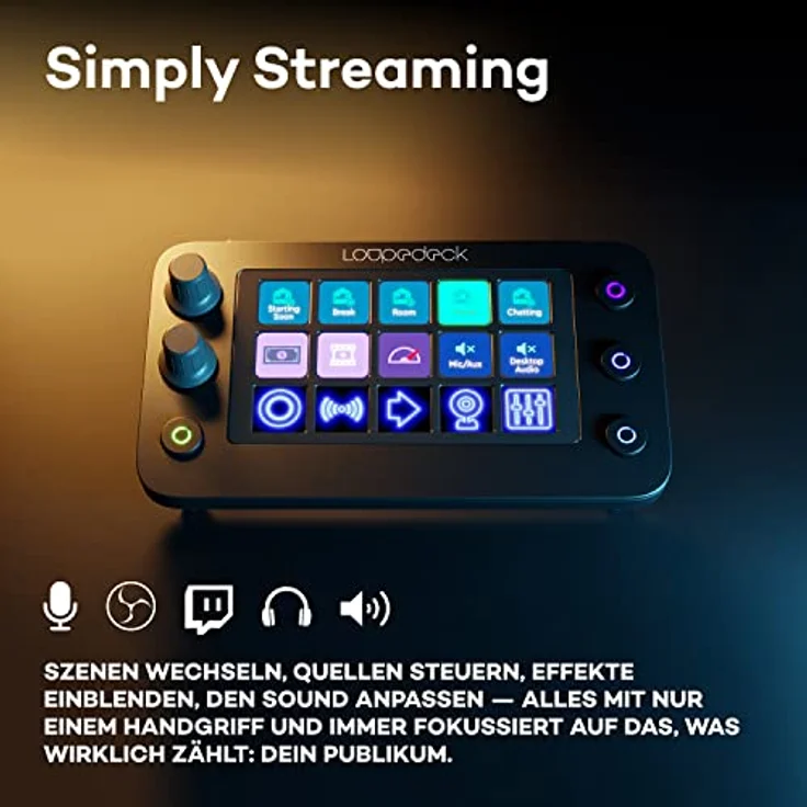 Loupedeck Live S - Die Konsole für volle Stream-Kontrolle, Produktivität und Content Creation. Mit anpassbaren LED-Touch-Buttons, Drehreglern und RGB-Tasten. Für Mac und Windows – Bild 3