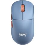 CHERRY XTRFY M68 Wireless, Ultraleichte Kabellose Gaming-Maus, 2,4 GHz Funk, Optimiert für esports, Symmetrische Form mit Besonders Niedriger Front, Blau