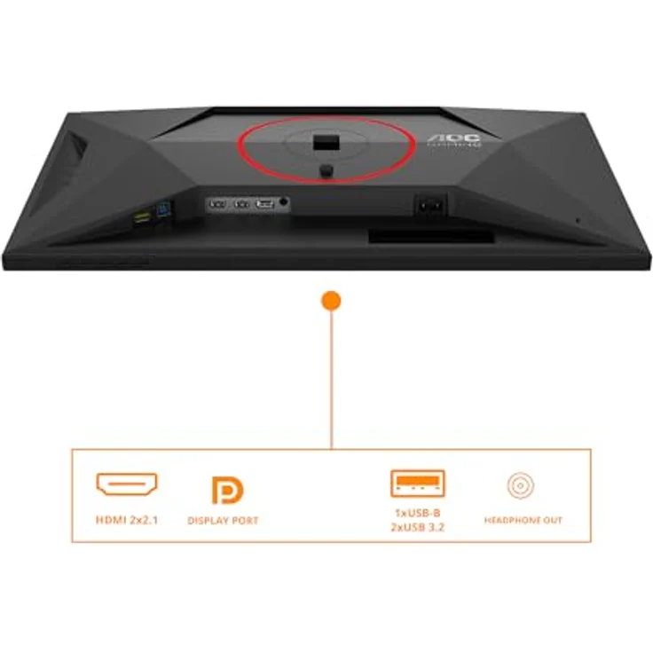 AOC Gaming U27G4R, 27 Zoll Ultra HD Monitor mit 160 Hz, 1 ms Reaktionszeit, G-Sync kompatibel, HDR400, schwarz-rot – Bild 4