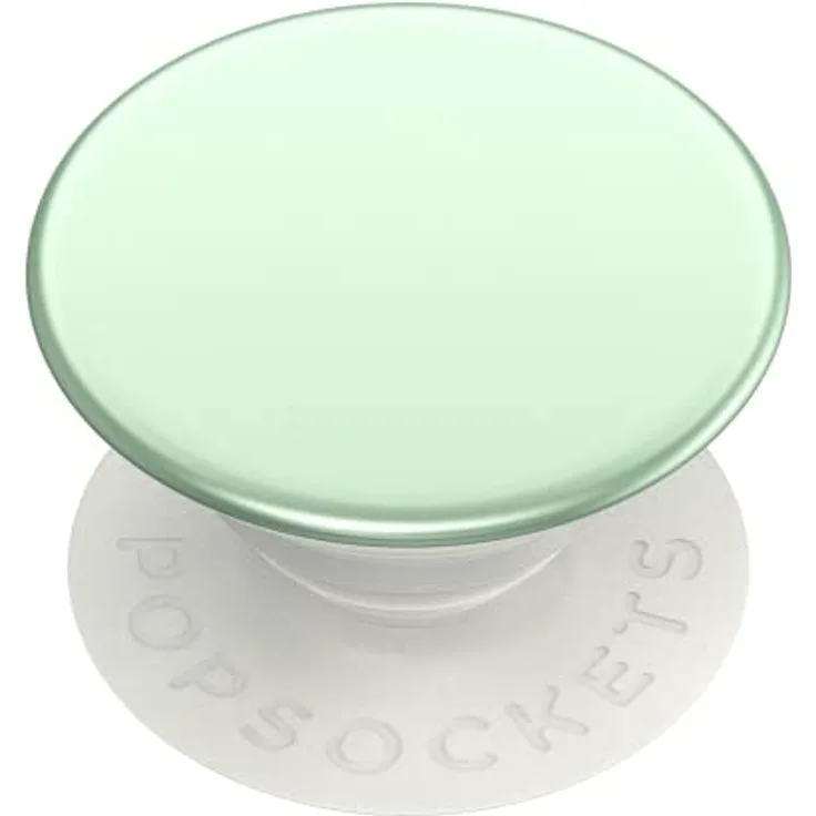 PopSockets PopGrip - Ausziehbarer Sockel und Griff mit einem Austauschbarem Top für Smartphones und Tablets - Aluminum Honeydew Green
