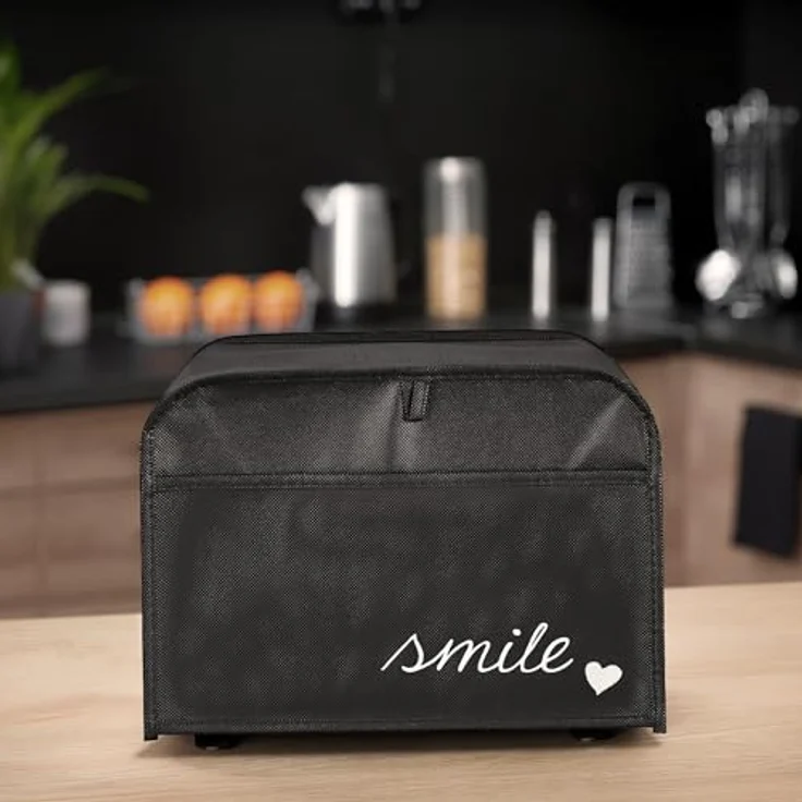 "kwmobile Abdeckhaube Hülle für 2-Scheiben Toaster - Staubschutz Abdeckhaube - 19 x 20,3 x 28 cm, transparent" – Bild 2