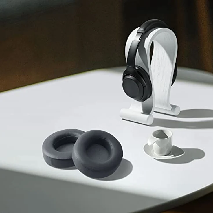 kwmobile 2X Ohrpolster kompatibel mit Beats Studio 2/3 Wireless Polster - Kopfhörer Polster aus Kunstleder, Ersatz Ohrpolster Set für Over Ear Headphones - Schwarze Lederoptik – Bild 5