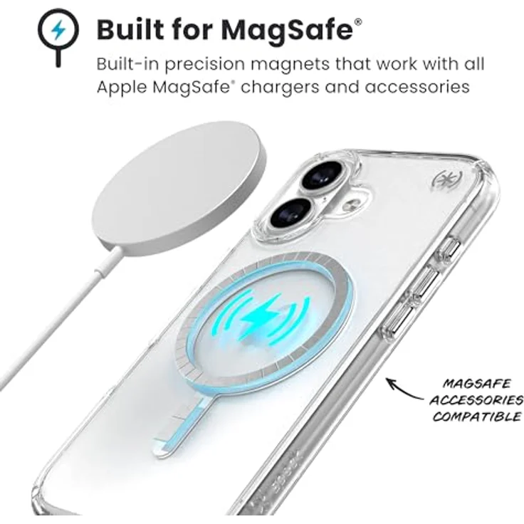 Speck Presidio Perfect Clear + MS für Apple iPhone 17, transparente Smartphone-Hülle mit MagSafe und Microban-Beschichtung, maximale Fallhöhe 4 Meter – Bild 10