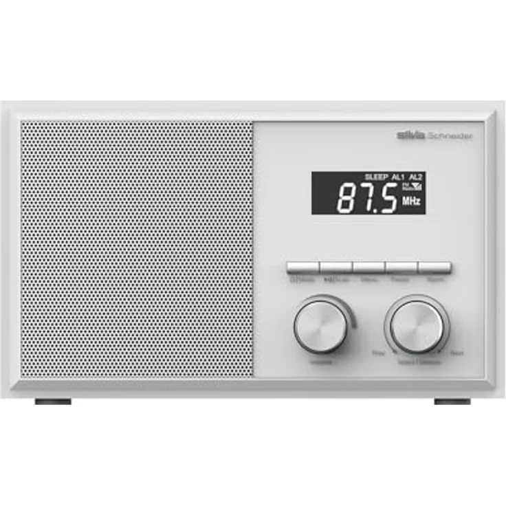 Silva Schneider Mono 1976 BT, Radiowecker mit Bluetooth, FM-Radio, Weckfunktion, Weiss – Bild 1