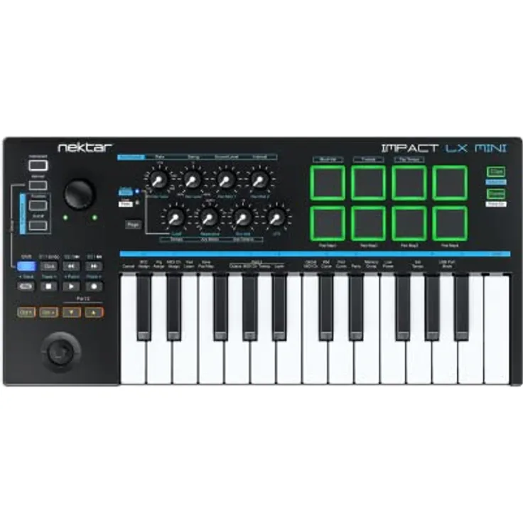 Nektar Impact LX Mini | USB MIDI Controller Keyboard with Nektar DAW Integration, Black