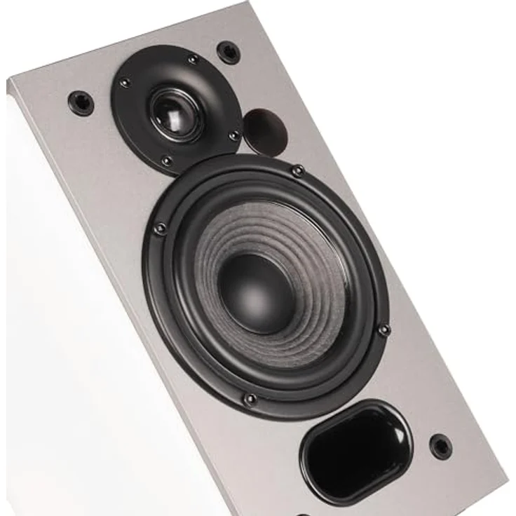 Edifier Studio R1380T, 2.0 Regallautsprecher-System mit 42 Watt, Echtholzgehäuse, zwei LINE IN Anschlüssen, Infrarot-Fernbedienung, seitliche Bedienelemente für Bässe und Höhen – Bild 4