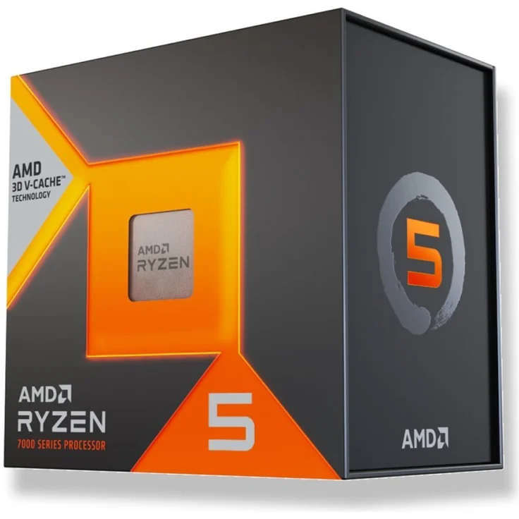 AMD Ryzen 5 7500X3D, 4 GHz CPU mit 6 Kernen, 12 Threads und 96 MB Cache-Speicher, Socket AM5, OEM