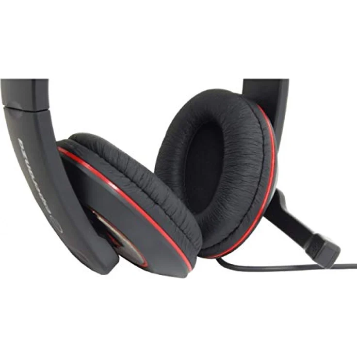 Esperanza EH118 Kopfhörer & Headset Kabelgebunden Kopfband Anrufe/Musik Schwarz Rot (Kabelgebunden) – Bild 2