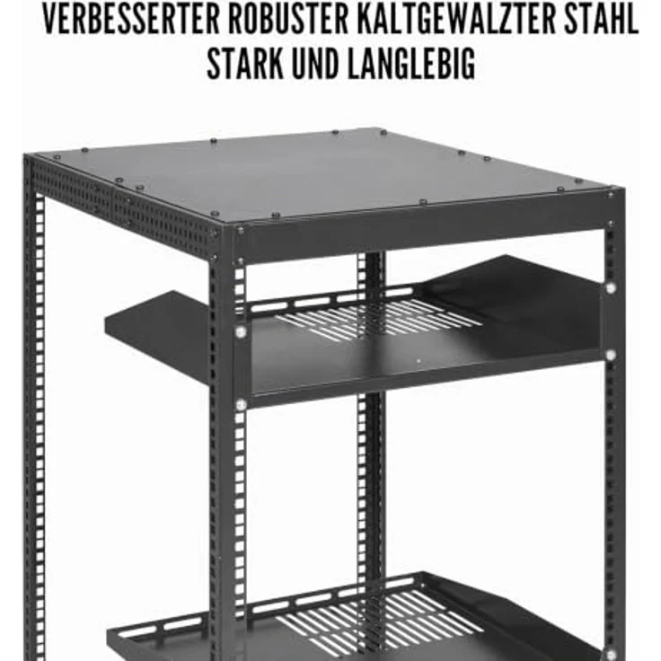 VEVOR 20U Server-Rack mit offenem Rahmen, freistehendes/wandmontiertes 4-Pfosten-AV-Rack mit Rollen, einstellbare Tiefe 23-40 Zoll, Tragfähigkeit 500 lbs, Carbonstahl – Bild 4