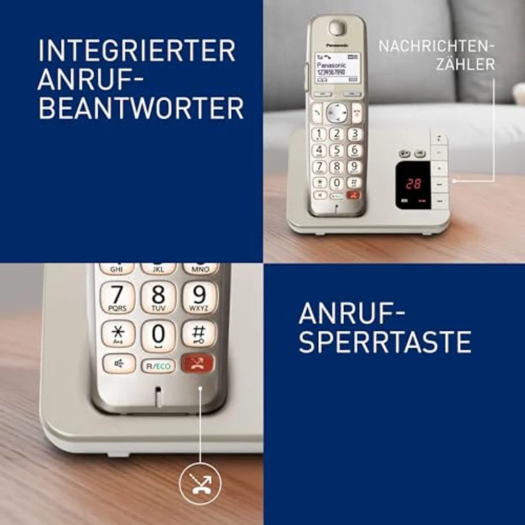 Panasonic KX-TGE262GN Duo champagner – Bild 4