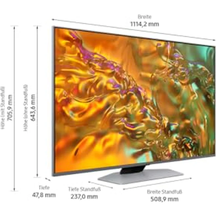 Samsung QLED 4K Q80D Fernseher 50 Zoll, Samsung TV mit Neural Quantum 4K AI Gen2 Prozessor, 4K AI Upscaling, Direct Fully Array, Smart TV, GQ50Q80DATXZG, Deutsches Modell [2024] – Bild 4