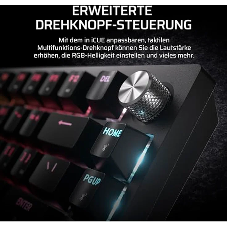 Corsair K65 Plus Wireless TKL Gaming Tastatur, TKL (75%), Corsair MLX Fusion – schwarz, ISO (DE) – Bild 6
