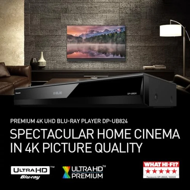Panasonic DP-UB824 UHD Blu-Ray Player, 4K/HDR, Dolby Vision, Twin HDMI, Wi-Fi, Versandkostenfrei – Bild 2