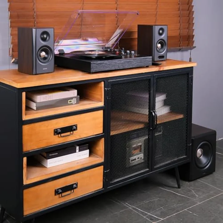 Edifier S355DB 2.1 Lautsprechersystem, 150W RMS mit kabellosem Subwoofer, digitale Signalverarbeitung, Walnuss – Bild 2
