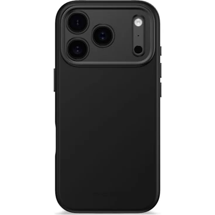 Decoded Silikonhülle für iPhone 17 Pro, Antibakterielle Beschichtung, MagSafe Kompatibel, Fallschutz, Kratzfest, Schwarz