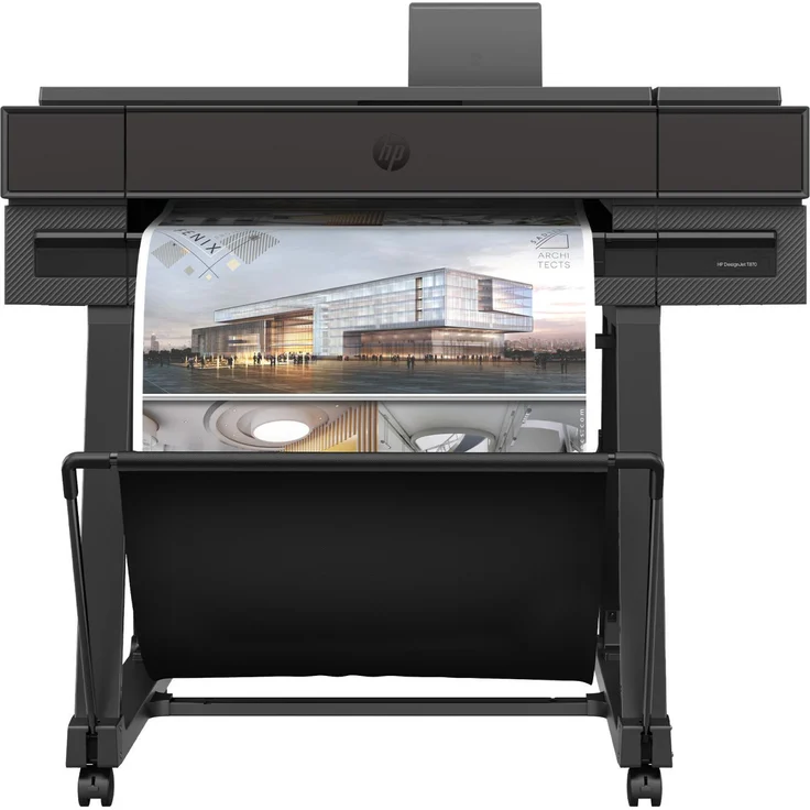 HP DesignJet T870 24-in Großformatdrucker, 2400 x 1200 DPI, Farb-Tintenstrahldruck, Ethernet/LAN, 1024 MB Speicher – Bild 1