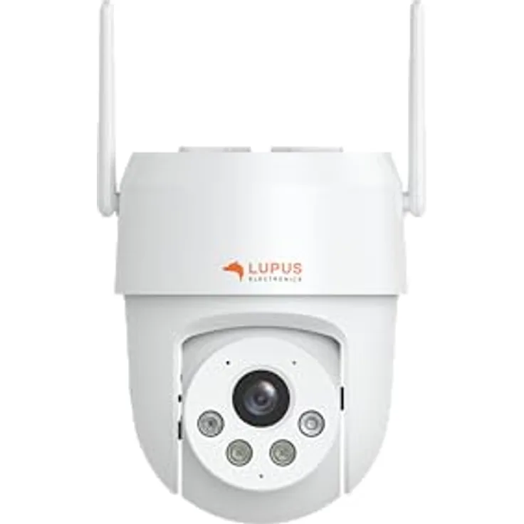 Lupus Electronics LE213 Alarmkamera, 3MP mit KI-Objektverfolgung, WiFi 6, Täteransprache, 30m Flutlicht, Sirene, IP66, inklusive APPs und Windows/Mac Software