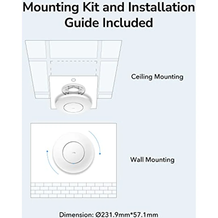 Cudy AP1300 P, Gigabit AC1200 Access Point mit 867 Mbit/s, Dual-Band WLAN, 4 Antennen, PoE-Unterstützung und WPA3-Sicherheit – Bild 6