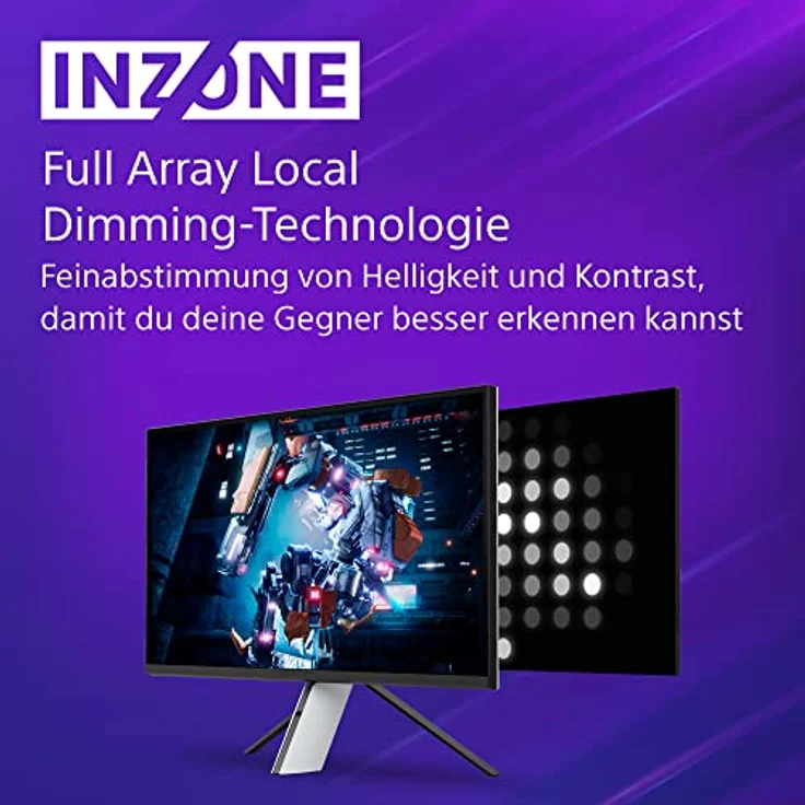 Sony INZONE M9 27 Zoll Gaming Monitor: 4K 144Hz 1ms Full Array Local Dimming HDMI 2.1 VRR 2022 Modell, Weiß – Bild 3