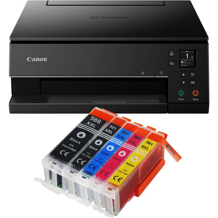 Canon Pixma TS6350a Multifunktionsdrucker mit 5 XXL Patronen - WLAN, automatischer Duplexdruck, PIXMA Cloud Link, Apple AirPrint - Preisvergleich