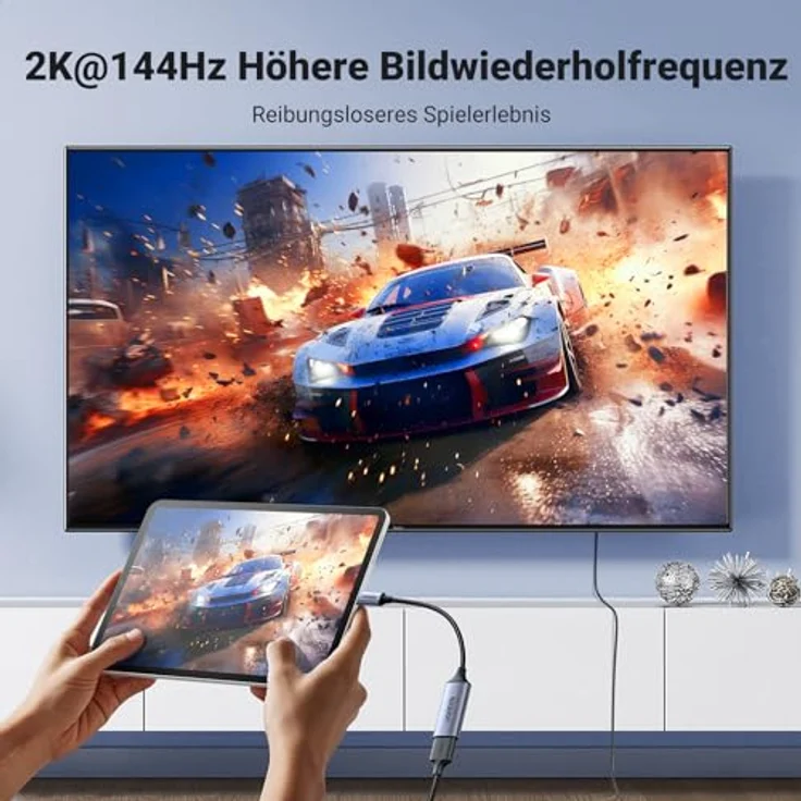 UGREEN USB-C to HDMI Adapter, 4K@60Hz Video Converter, Thunderbolt 3/4 auf HDMI, Grau – Bild 8