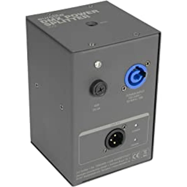 Eurolite DMX Power Splitter 2x2, 2-Wege Strom- und DMX-Splitter für Truss-Montage, galvanisch isoliert, robustes Metallgehäuse – Bild 1