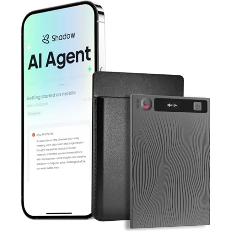 Mobvoi TicNote, Sprachrekorder mit 24 GB, KI-gestützte Transkription, zwei Aufnahmemodi, grau