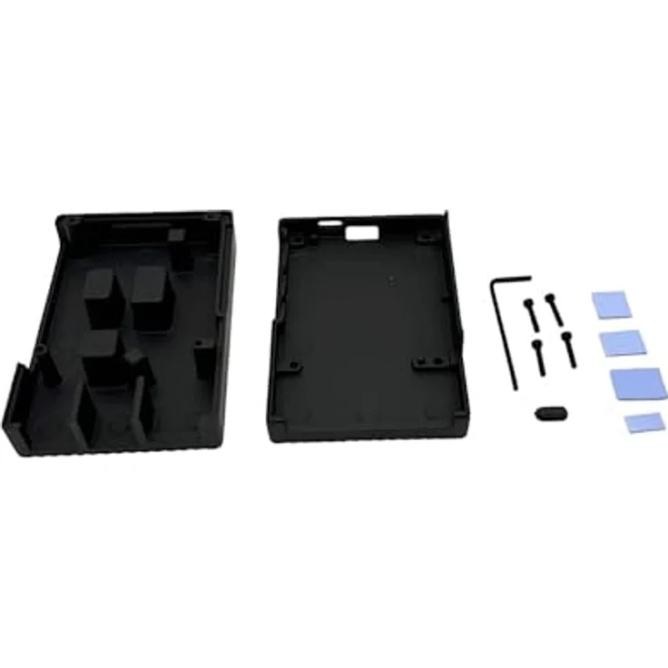 BerryBase PC-Gehäuse Full Armor Gehäuse für Raspberry Pi 5, Schwarz, aus Aluminium, stabiler Aufbau, effiziente Wärmeableitung – Bild 4