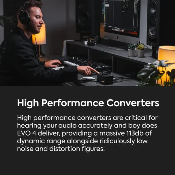 EVO 4 USB Audio Interface sound card for music production (2 in - 2 out USB audio-interface, 48 Volt phantom power, 2 microphone preamps, etc.) - Preisvergleich – Bild 5