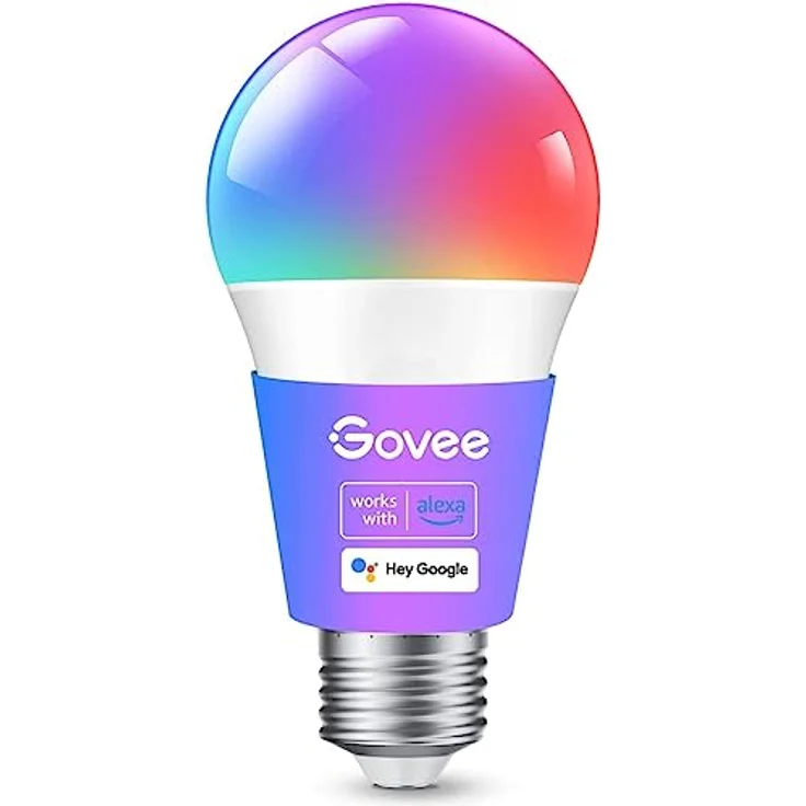 Govee Alexa Smarte Glühbirne E27, Farbwechsel mit Musiksynchronisation Lampe, 54 Szenen, 16 Millionen DIY-Farben, WiFi & Bluetooth LED Smart Bulb Funktionieren mit Google Assistant Heim-App, 1 Stück – Bild 1