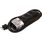 Brennenstuhl Steckdosenleiste IP44, Garten Steckdosenleiste mit 3 Steckdosen, 2m Kabel, spritzwassergeschützt, schwarz