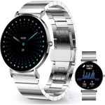 XCOAST SIONA2 UNISEX Smartwatch Edelstahl 4,2 cm AMOLED, 7 Tage Akku, Wasserdicht, Puls, Blutdruck, brillante Farben