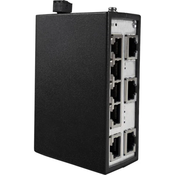 Televes SWMU8X1000, 8-Port Netzwerk Switch für industrielle Anwendungen, IP30, Plug-and-Play, Temperaturschutz -40 °C bis +75 °C