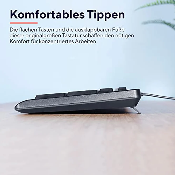 Trust 24086 Taro Kabelgebundenes Tastatur und Maus Set, Deutsches QWERTZ Layout, Leise Tasten und Maustasten, Spritzwassergeschützt, USB-Anschluss, für PC, Laptop, MacBook, Windows, macOS – Schwarz - Preisvergleich – Bild 3