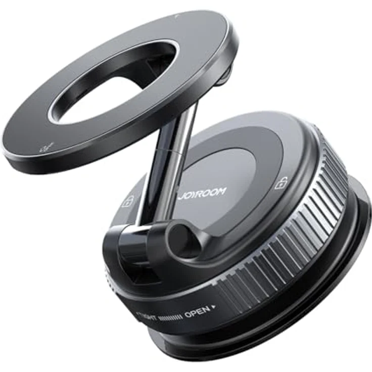 Joyroom JR-ZS501, Magnetischer Auto-Handyhalter mit Vakuumsaugnapf, Schwarz, geeignet für 4,7-7,0 Zoll Smartphones, faltbar und drehbar – Bild 3