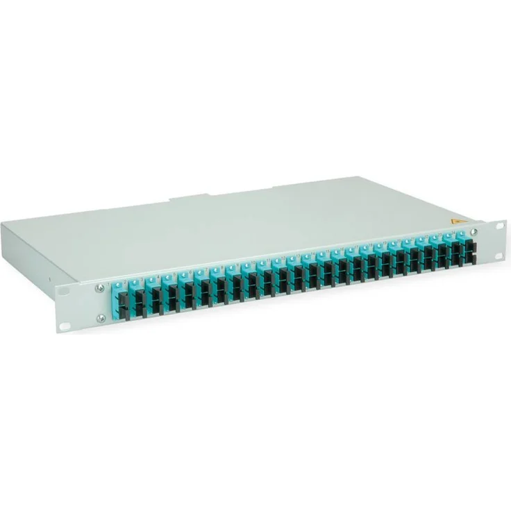 Telegärtner BASIS LWL-Panel 24x SC Duplex, türkis, OM3, 1HE, ohne Pigtails