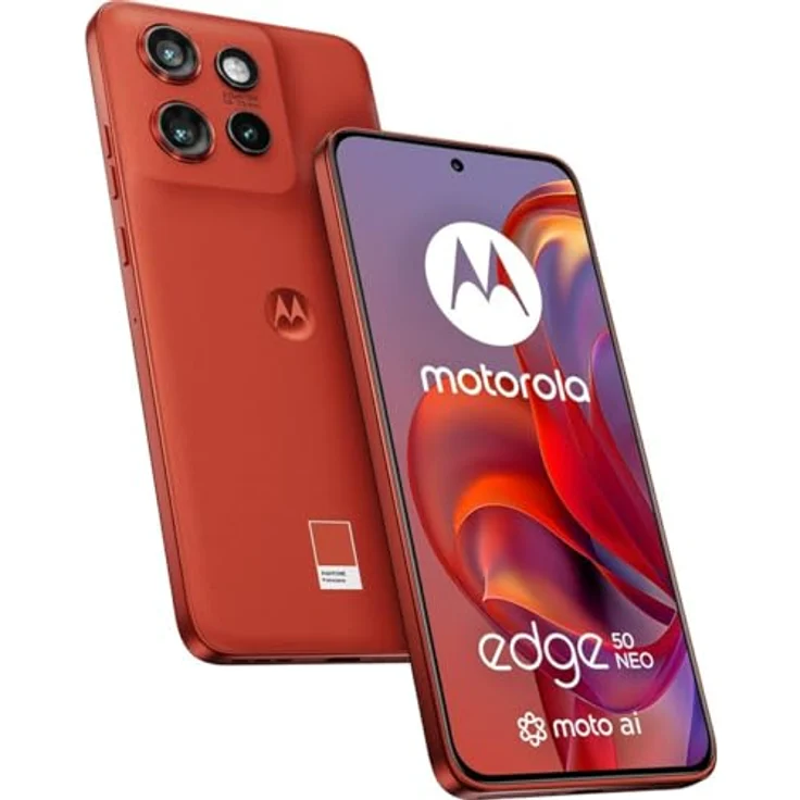 Motorola Edge 50 Neo 5G (6.4") 120Hz Dual SIM Android 14 5G USB Type-C 12 GB 512 GB 4310 mAh Poinciana Terrakotta (PB310010PL) Smartphone mit hochwertigem pOLED-Display und TurboPower-Ladung – Bild 7