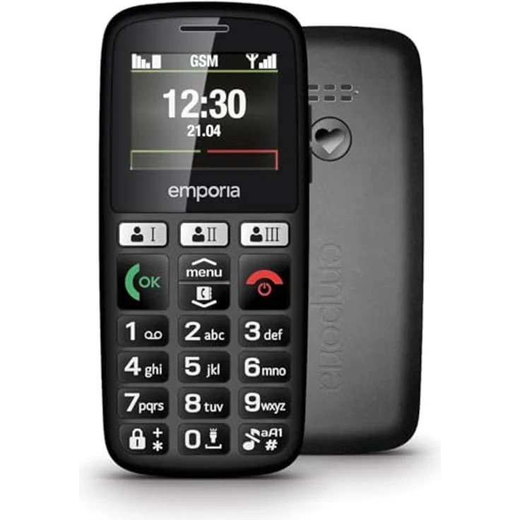 Emporia Happy 2G Smartphone, 4,6 cm (1,81"), 2G, Bluetooth 2.1, schwarz – Bild 4