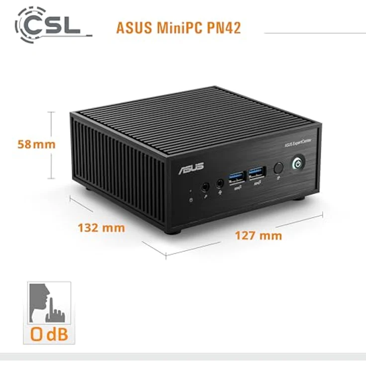Asus Mini-PC PN42, Intel N200, 8 GB RAM, 1000 GB SSD, passiver CPU-Kühler, schwarz, Windows 11 – Bild 8