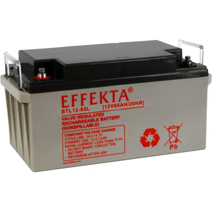 Effekta BTL 12-65L 12V 65Ah Blei Akku / Blei-Vlies Akku AGM VRLA