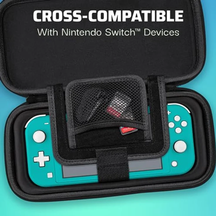 PDP Mario Escape - Miscellaneous Bag - Travel Case mit integriertem Stand für Nintendo Switch™, Nintendo Switch™ Lite und Nintendo Switch™ - OLED Model, Schwarz – Bild 6