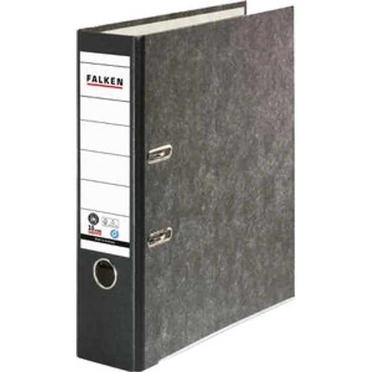 Falken 80024136 Ordner, A4, breit, Karton, schwarz