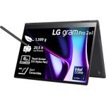 LG gram Pro 16 Zoll 2in1 Notebook - Intel Core Ultra7, 16GB RAM, 1TB Dual SSD, 20,5h Akkulaufzeit, OLED Touch Panel, Schwarz